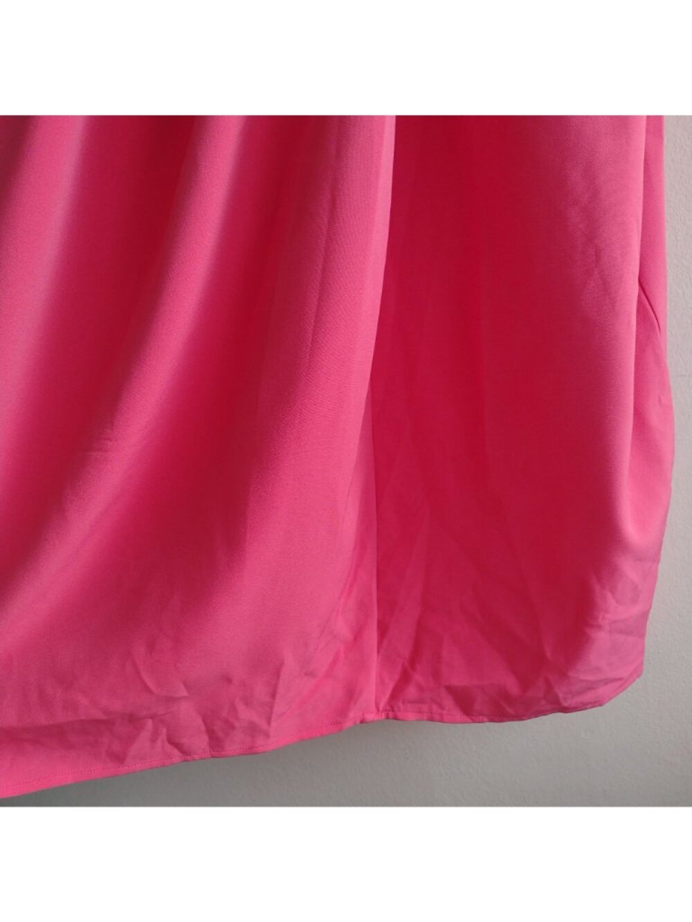 Lane Bryant Pleated Front Dress 20 NEW Hot Pink Sexy Flirty Midi - Picture 9 of 12